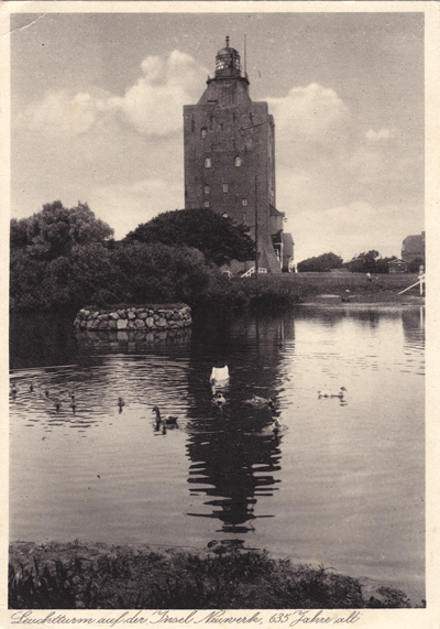 Historische Ansichtskarte Turm Neuwerk, etwa Mitte der 1940er Jahre